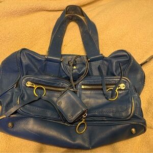 Vintage Chloe Betty Blue Leather Shoulder Bag